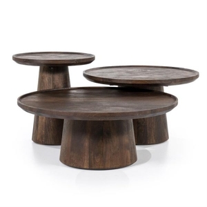 Modern Midcentury Modern Eco-Friendly Handmade Mango Wood <b>Coffee</b> <b>Table</b> with Black Finish Easy Clean Living Room Furniture - Product Image 4