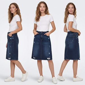 New Summer Women's <b>Denim</b> <b>Skirts</b> Fashion Wear <b>Knee</b> <b>Length</b> Jeans <b>Skirts</b> Ladies Wholesale Summer Fashion Women <b>Denim</b> <b>Skirt</b> - Product Image 1