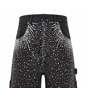 Shorts pour hommes entièrement personnalisés avec strass, style parfait, prix raisonnable, designs uniques, shorts pour hommes avec strass légers - Product Image 6