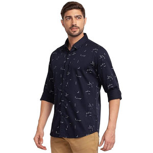 T-shirt double couche en coton épais décontracté conception personnalisée chemise à manches longues à carreaux pour hommes respirant anti-rides Dobby - Product Image 1