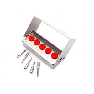 Juego de instrumentos para elevación de senos dentales con tope de perforación y estuche metálico organizado para cirugía dental clínica - Product Image 1
