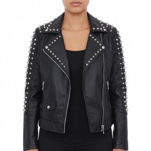 Veste en cuir de luxe 2026, la meilleure mode pour femmes, col rabattu, manches longues, fermeture éclair, cuir d'agneau - Product Image 1