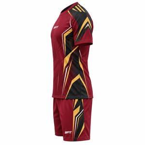 Uniforme de Fútbol Personalizado Premium Sublimado, Impermeable, Transpirable, 100% Poliéster, Conjunto de Camiseta y Pantalones Cortos, Ropa Deportiva para Equipos, OEM - Product Image 6
