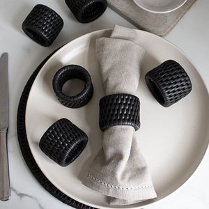 <b>Bamboo</b> Napkin Ring Circle Shape 5 Cm Width Retro Design Durable <b>Table</b> Decoration Accessory - Product Image 4