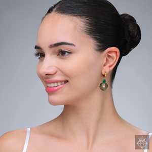 ต่างหูห้อยไข่มุกมรกต - Product Image 3