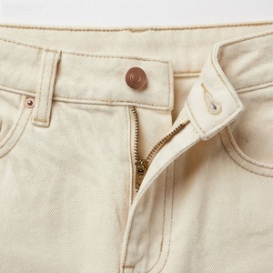 Jupe crayon mini en denim taille haute pour femme avec poches, couleur unie, tissu tissé, toutes saisons - Product Image 3