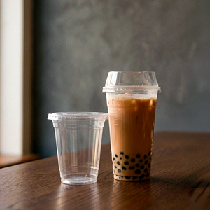 Gobelets jetables QUANG QUAN en PET transparent à paroi simple de 16/22/24 oz avec couvercles de 95 mm pour café, thé et boissons froides - Idéal pour les fêtes - Product Image 6