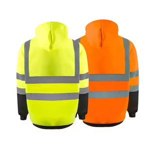 Sudadera con Capucha de Poliéster de Alta Visibilidad, Reflectante, Impermeable, con Cierre y LED ANSI Clase 3, para Carretera, Venta al Por Mayor - Product Image 2