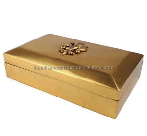 Elegant Brass Jewelry <b>Box</b> Handcrafted Decorative Storage <b>Box</b> for Rings Necklaces and <b>Keepsakes</b> Perfect for Home by ARTISAN CRAFT - Product Image 1