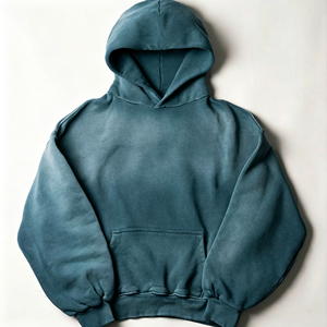 Heavyweight Acid Wash 100% Cotton Zip-Up Hoodie Fleece Sweatshirt Vintage Hooded <b>Top</b> Regular Fit <b>Long</b> <b>Sleeve</b> Ribbed Cuffs Casual - Product Image 3