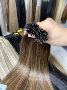 ผมต่อแท้เวอร์จิ้นจากเวียดนาม ยี่ห้อ NASA HAIR แบบ Nanoring Tip  ซุปเปอร์ดับเบิ้ลดรอน  คละสี  ยาว 30 นิ้ว - Product Image 1