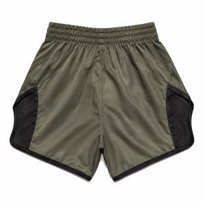 Shorts de MMA Verde Oliva para Mujer, 100% Poliéster, Secado Rápido, Diseño con Paneles de Malla, Corte Regular, Ropa de Artes Marciales - Product Image 6