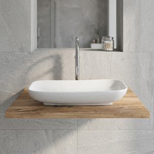 Modern Rectangular Ceramic Countertop Wash Basin Decorative Vessel Sink Hospital Bathroom Vanity - Product Image 2