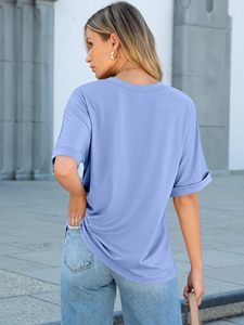 Camisetas de Mujer de Color Sólido a Precio Económico, Camisetas de Mujer al por Mayor, Camisetas de Mujer con Diseño Único, Camisetas de Mujer Estilo Primavera Verano - Product Image 4