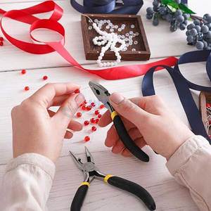 8 Pack Stainless Steel Jewelry <b>Pliers</b> <b>Set</b> Includes Needle Nose Round Nose Wire Cutters Bent Flat Long Nose for Jewelry Making - Product Image 6