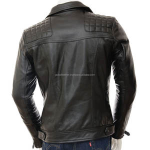 Chaqueta de Motocicleta de Piel de Oveja Genuina, Negra, Acolchada, Impermeable, para Invierno, para Hombre y Mujer, de Alta Calidad, Precio Económico, Informal, Transpirable - Product Image 3