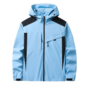 Chaqueta softshell personalizada de poliéster transpirable de 300 g/m², marca privada para marcas estadounidenses de running, MOQ bajo - Product Image 4