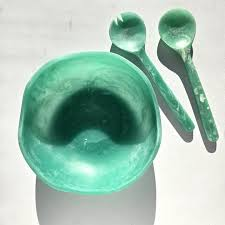 Latest Design Resin Salad Mixer Server with Mirror Polish Party Use Eco-Friendly Long Handle Salad Spoon Set for Home Kitchen - Product Image 5