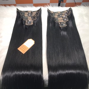 Extensions de cheveux humains Remy lisses, couleur noir de jais, qualité 12a, 100% cheveux humains, offre spéciale - Product Image 3
