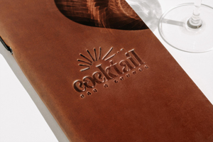 Porta Menús de Cuero Genuino Premium, Cubierta de Menú Personalizada para Restaurante, Carpeta de Menú de Cuero Real, Estuche de Vino de Lujo LMC-0142 - Product Image 6