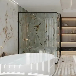 Bañera Independiente de Mármol Natural Tallada a Mano de Lujo, con Desagüe, Ecológica, Estilo Europeo Rústico, para Baño Interior de Villa - Product Image 2