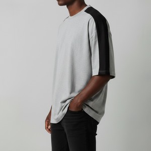 T-shirt oversize pour homme, jersey uni sur le devant, coton très demandé, coupe ample, streetwear décontracté, respirant, léger, tenue tendance - Product Image 6