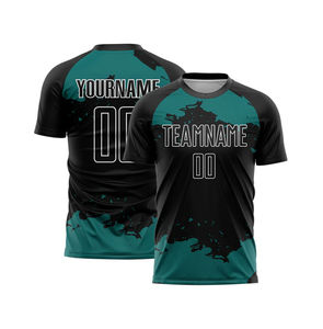 Vêtements de football personnalisés en gros pour enfants, haut en polyester avec logo et nom du club imprimés par sublimation, disponible en taille adulte, OEM - Product Image 2