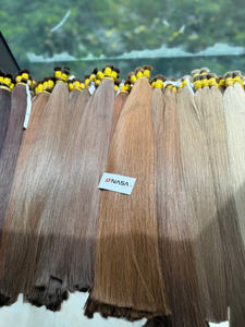 Extensiones de cabello humano virgen vietnamita a granel de alta calidad 20 pulgadas onda del cuerpo 100g Super doble dibujado blanqueado todos los colores - Product Image 2