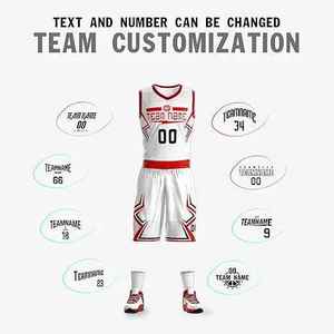 Conjunto de Uniforme de Baloncesto Personalizado con Patrón Geométrico, Sublimado, para Hombre, Nombre del Equipo, Número, Chaleco sin Mangas, Pantalones Cortos y Calcetines - Product Image 2