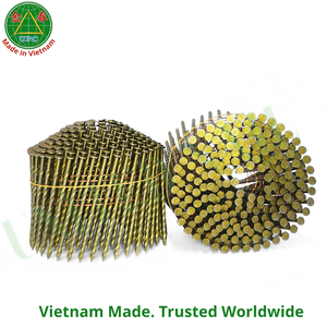 Industrial Grade 2-1/2 Icnh Wire Coil Pallet <b>Nails</b> Screw/Smooth Shank Yellow Coated Custom Size Wooden Pallet Pneumatic <b>Nail</b> Gun - Product Image 4