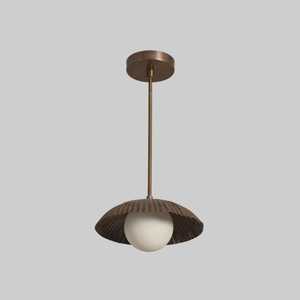 Luminaire suspendu moderne en laiton, design rond de style mid-century, décoration intérieure pour salon - Product Image 1