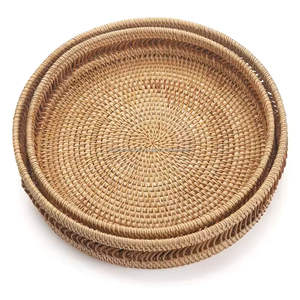 ถาดรองหวายสำหรับทำมือเป็นมิตรต่อสิ่งแวดล้อมเครื่องใช้บนโต๊ะอาหารสำหรับตกแต่งรีสอร์ทคาเฟ่และบ้านเวียดนาม - Product Image 2