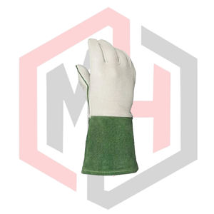 Guantes de Soldadura Verdes Resistentes a Desgarros, Anticorte, Resistentes al Calor para Bomberos, Guantes de Trabajo de Cuero Resistentes, Duraderos y Antiestáticos - Product Image 3