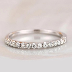 Anillo de Compromiso de Moissanita con Corte Redondo, Anillo de Piedra de Moissanita, Anillo de Boda de Moissanita con Corte Redondo, Anillo de Aniversario de Oro Blanco de 14k - Product Image 6
