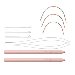 Hair Extension <b>Tools</b> Kit Metal Pliers Clips Remover Needles For Installation And Removal <b>Pink</b> Color Hair extension for women - Product Image 2