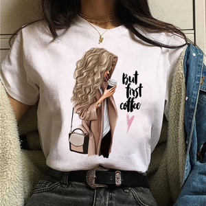 เสื้อยืดผู้หญิงแฟชั่นลายบาติกทรงปกติ คอกลม แขนสั้น ผ้าฝ้าย 100% - Product Image 3