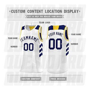 Vêtements de basketball 100% polyester, maillots de basketball pour hommes, uniformes respirants, vêtements de sport pour le basketball, t-shirts - Product Image 4