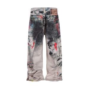 HANO 2024 Nouveau pantalon cargo droit en toile respirante pour femme, avec coutures à nœuds, taille mi-haute élastique, à lacets, non tissé, coupe ample, collection printemps - Product Image 1