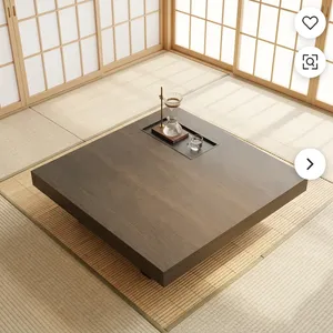 Mesa de Centro Moderna de Madera con Bandeja Empotrada, Mesa Minimalista para Sala de Estar, Oficina, Decoración del Hogar - Product Image 2