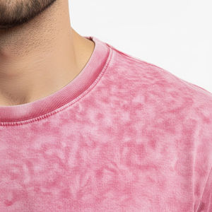 Camiseta con efecto acid wash para hombre, de algodón suave y descolorido, ligera y transpirable, ideal para entrenamiento en el gimnasio y uso diario. - Product Image 6