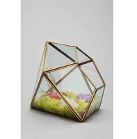 Terrarium en verre borosilicate cristallin haut de gamme, géométrique, mini, artistique, écologique, durable, léger, pour décoration intérieure et vase