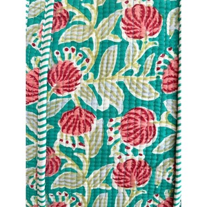 Sac fourre-tout en coton matelassé bohème Shyam Export avec broderie florale et fermeture éclair, idéal pour le shopping toutes saisons, style Rajasthan - Product Image 6