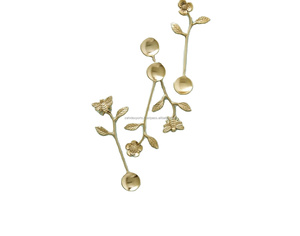 Cubiertos con mango de estampado floral, utensilios temáticos para fiestas de jardín de 24 piezas, cubiertos adecuados para bodas de oro, Zahid Exports, acero espejado - Product Image 1