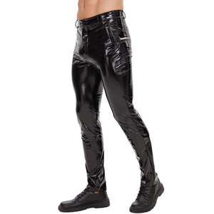 Pantalones de cuero para hombre, diseño único, estilo casual, con logo personalizado, pantalones de cuero para chicos, los más vendidos. - Product Image 3