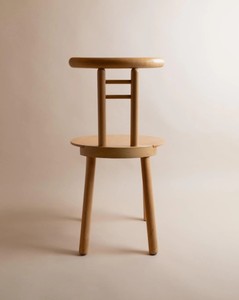 Premium Solid Teak Wood Dining Chair Circular Seat Side Chair with Curved Bow Backrest - Product Image 3
