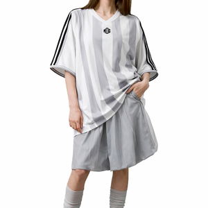 Vestido Deportivo de Fútbol Americano a Rayas para Mujer, Talla Grande, Cuello en V, Poliéster Transpirable, Personalizable para Equipos, MOQ Bajo, Proveedor OEM al por Mayor, EE. UU. - Product Image 5