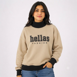 Sudadera de Cuello Alto de Alta Calidad, Ligera, de Algodón y Felpa, Resistente al Viento, de Secado Rápido, Informal, de Manga Larga - Product Image 1