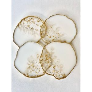 Oval and Round Resin Coasters for Luxury Home Decor Elegant <b>Beverage</b> <b>Serving</b> <b>Sets</b> - Product Image 3