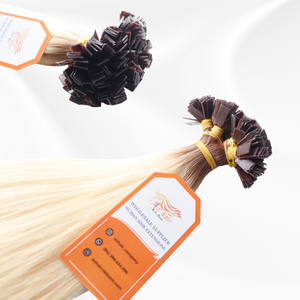 ช่อผมมนุษย์แบบมีผมปลายแบนเกรดพรีเมี่ยมสีบลอนด์เข้ม - Product Image 3