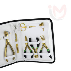 Kit Profesional de Pinzas para Extensiones de Cabello de Acero Inoxidable Dorado, Herramienta para Extensiones de Cinta Adhesiva, Set de Herramientas de Peluquería y Estilismo - Product Image 2